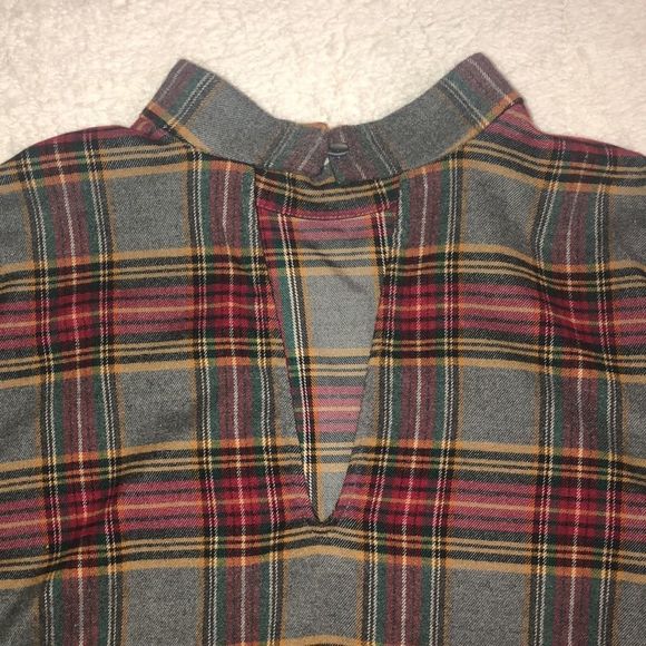 BP Women’s Flannel Ruffle Sleeve Blouse - Picture 5 of 5